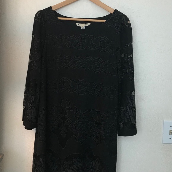 Yumi black lace sheath Aline dress size 8/10 - Picture 2 of 4